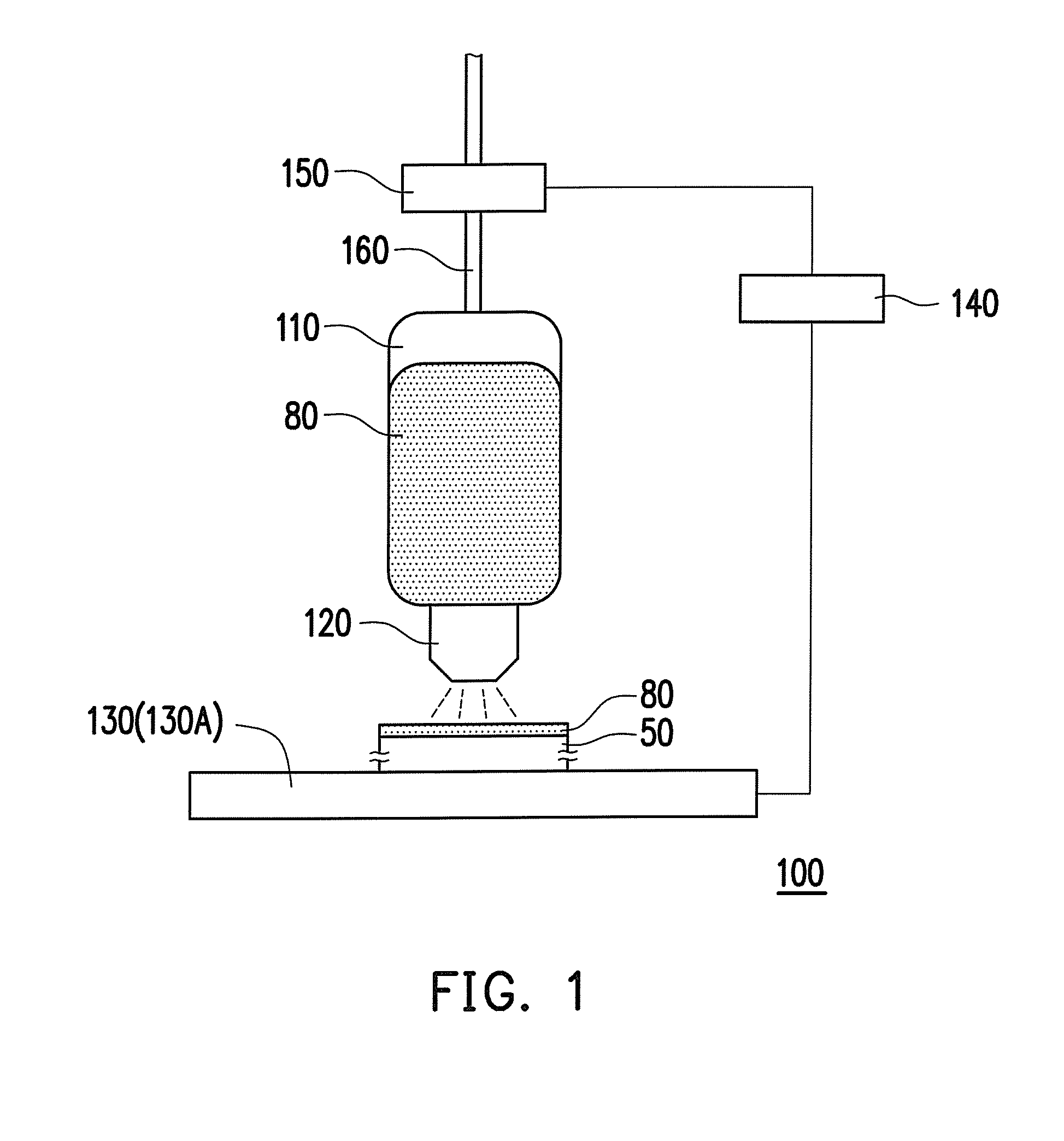 Method of forming a layer of glue on a work piece