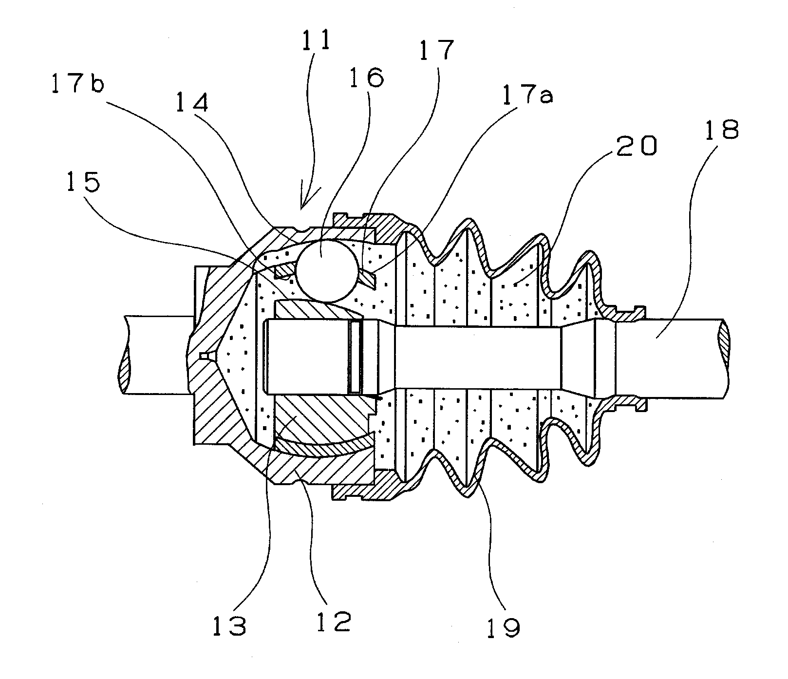 Grease composition, grease-packed bearing, universal joint and linear motion device