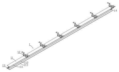 Rail assembly of long-stroke rail robot