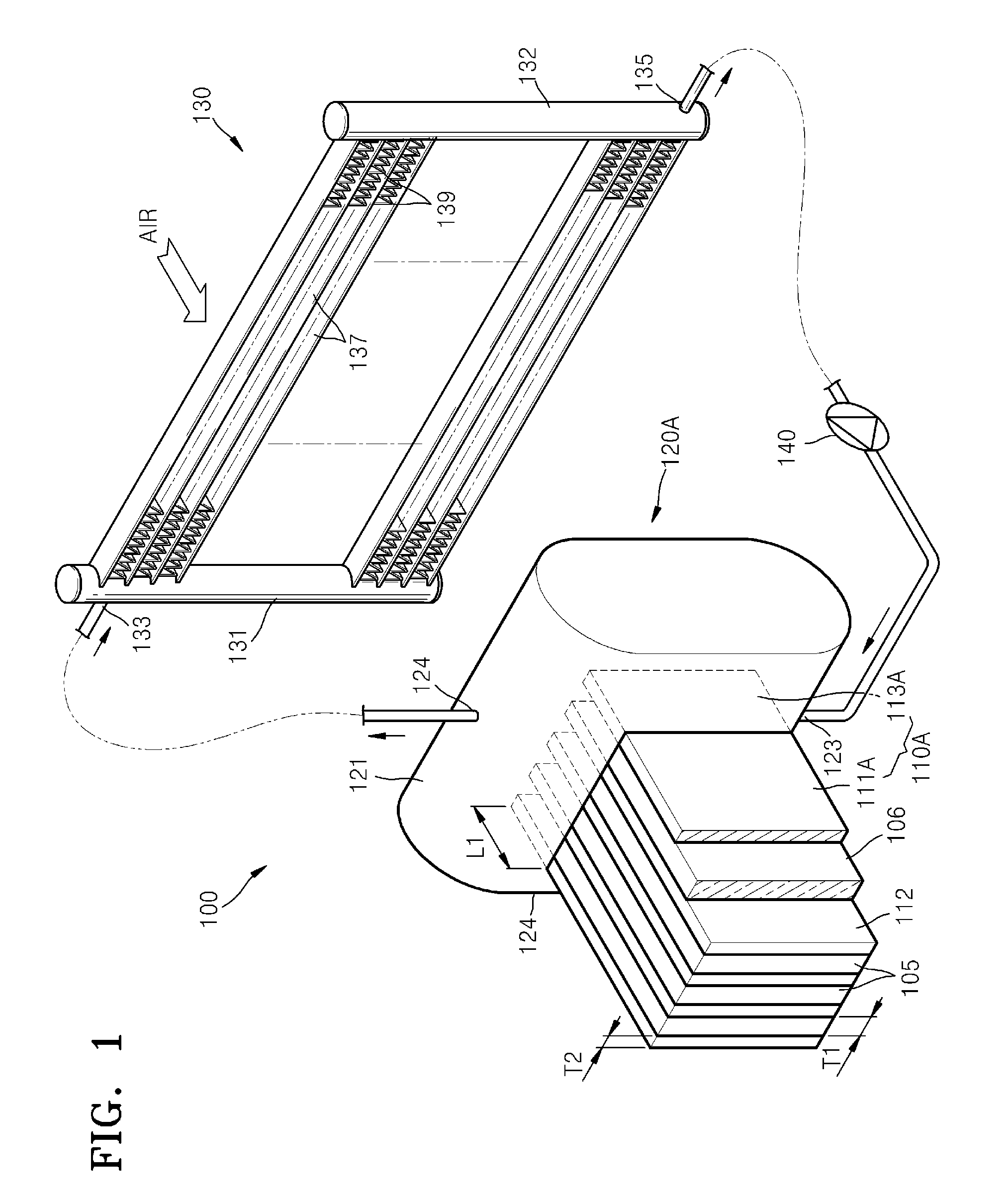 Cooling system and battery cooling system