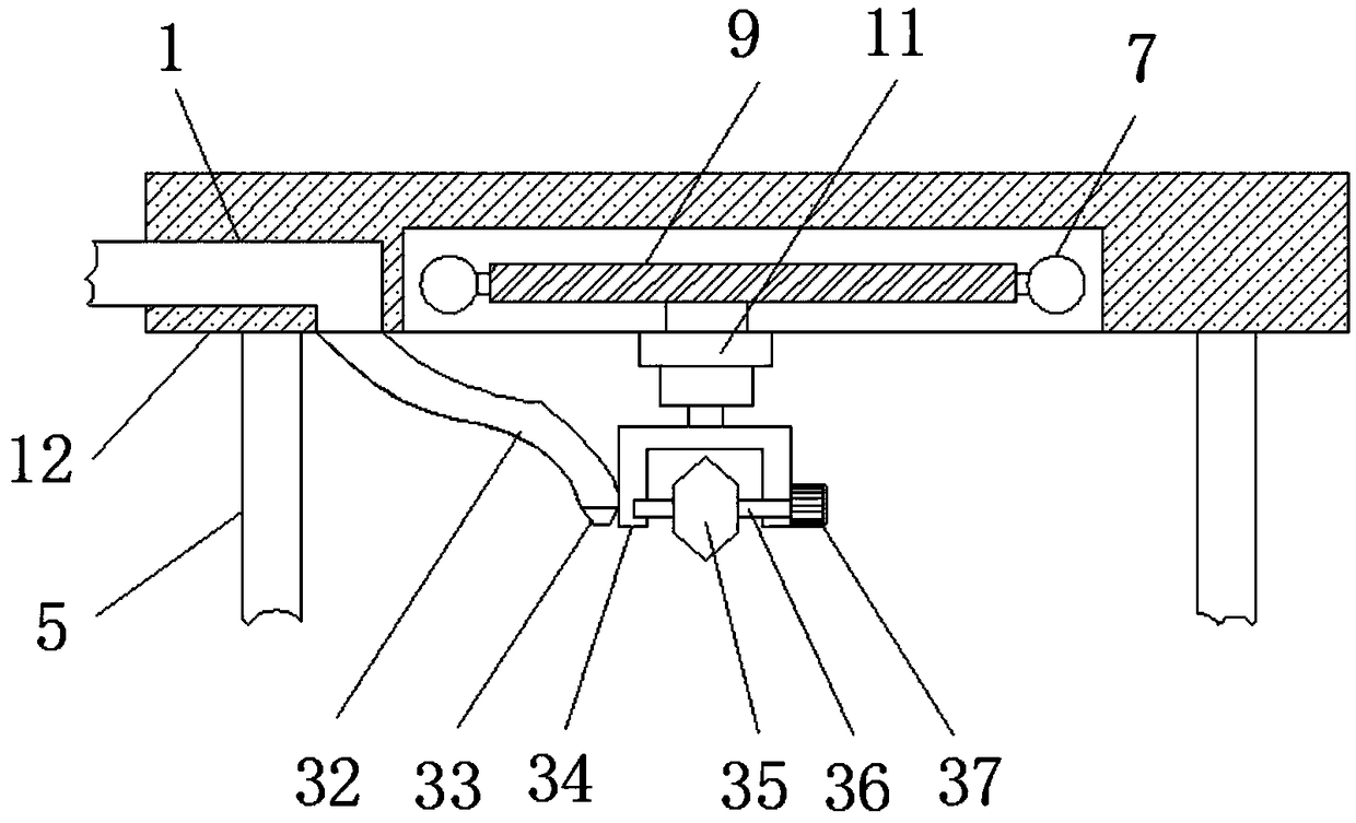 Cutting device with water spraying function for building