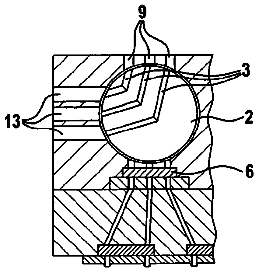 Device and a method for distributing flowable or pourable substances, in particular air chocolate