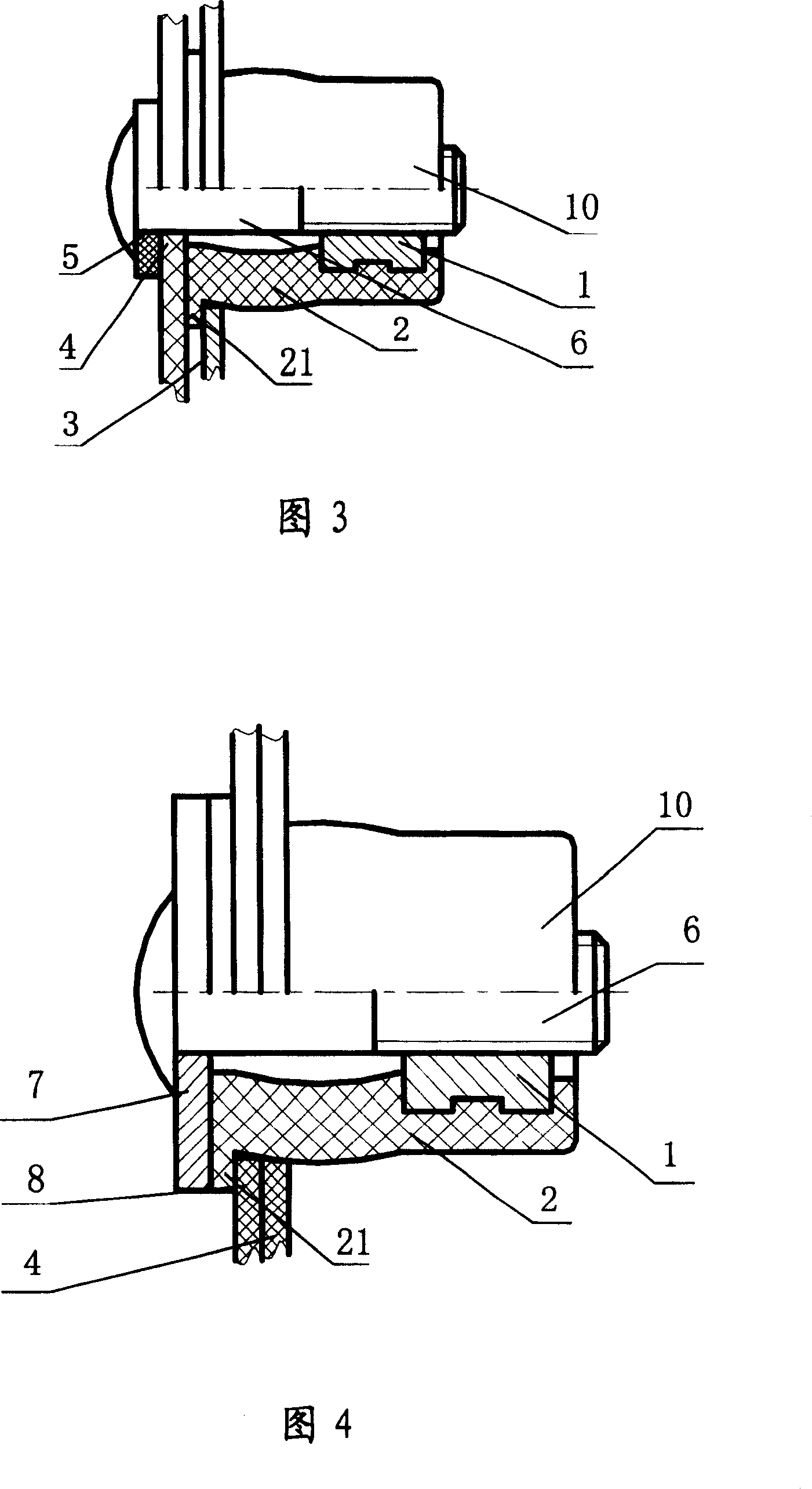 Processing method of rubber nut