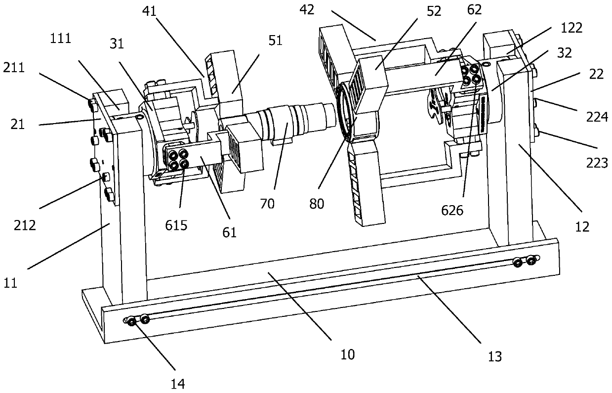 Device for installing single-blade hydraulic swing oil cylinder