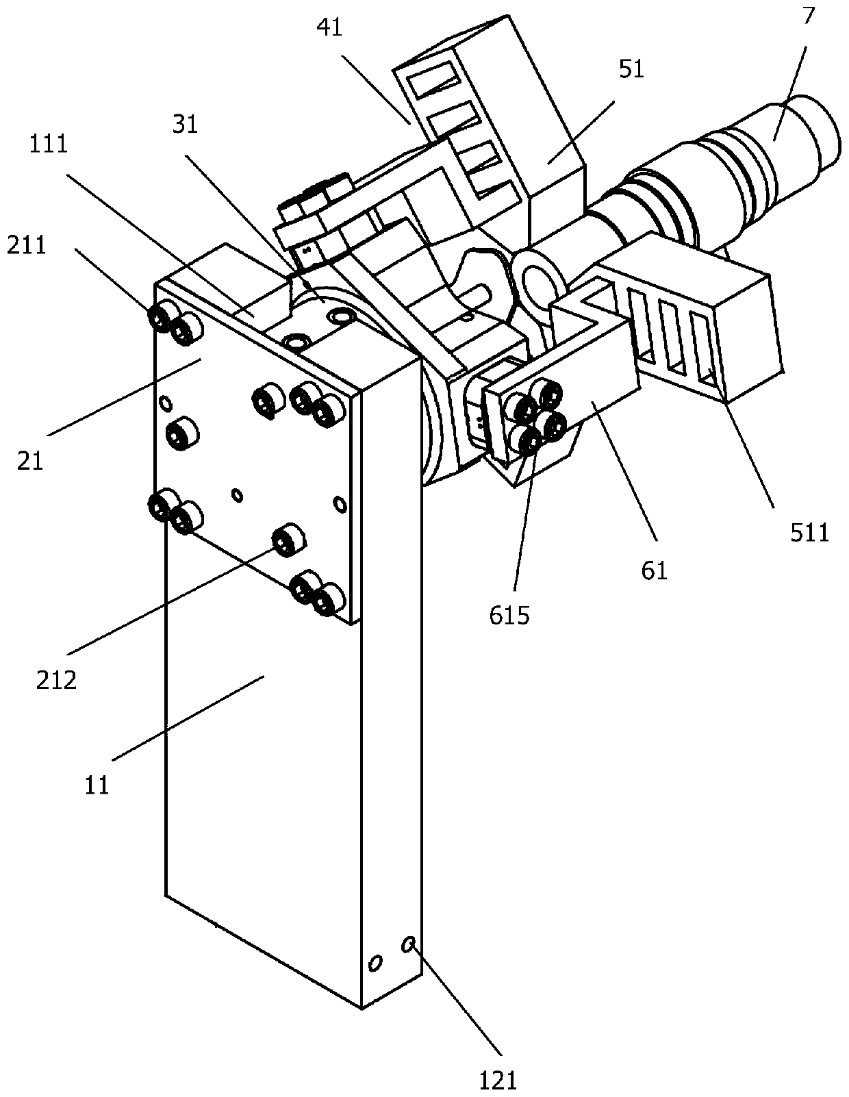 Device for installing single-blade hydraulic swing oil cylinder