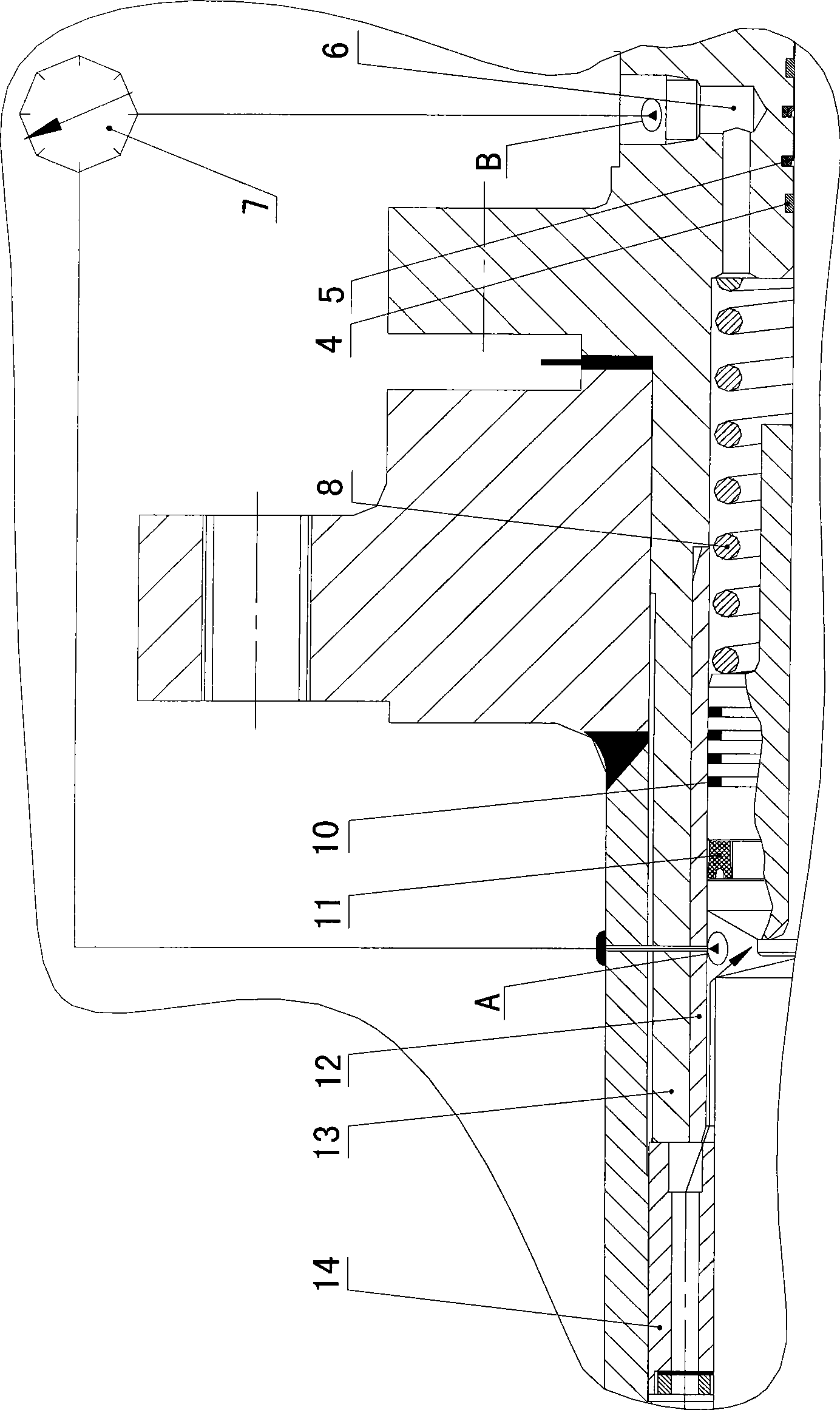 Sealing system of mechanical rapping apparatus