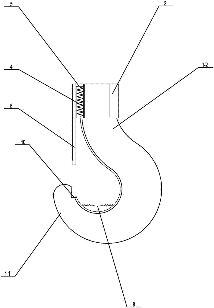 Crane lifting hook capable of being automatically opened and closed