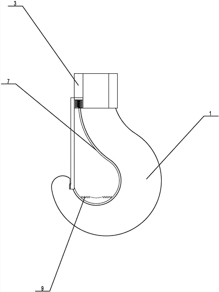 Crane lifting hook capable of being automatically opened and closed
