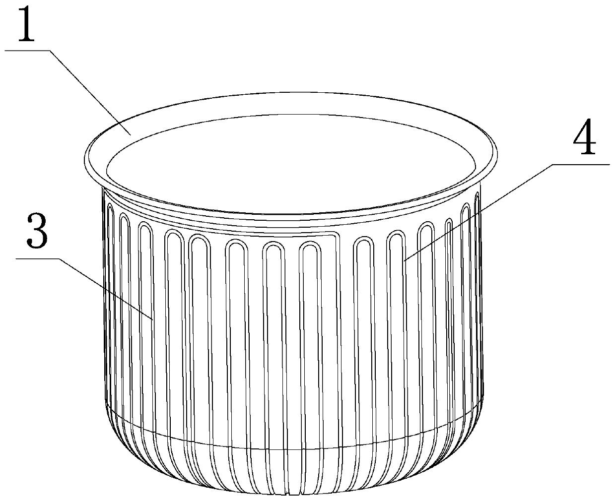 Electric cooker inner container based on pulsating heat pipe heat transfer function