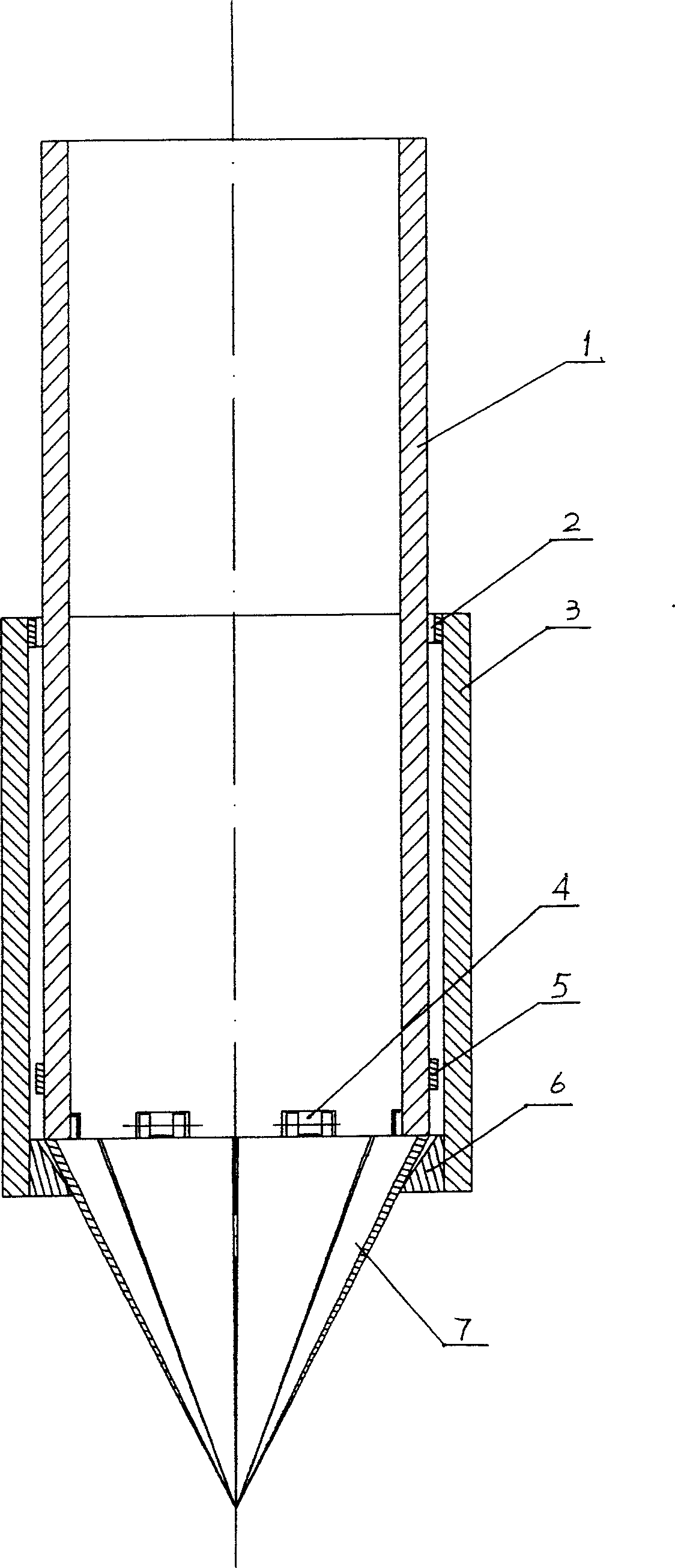 Self-experiencing expansion pile shoe and immersed tube poured pile re-piling method