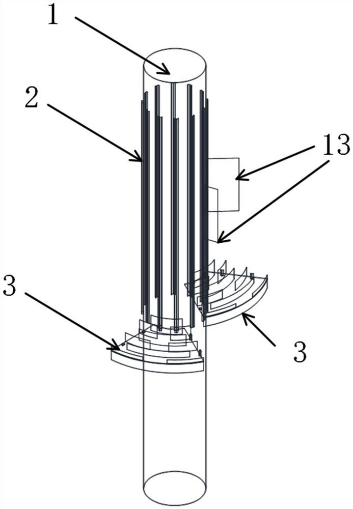 Offshore wind power single-pile foundation scouring protection device