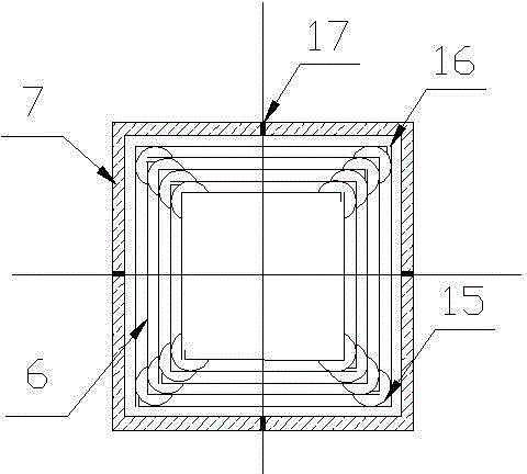 Square sapphire monocrystal furnace heat field structure