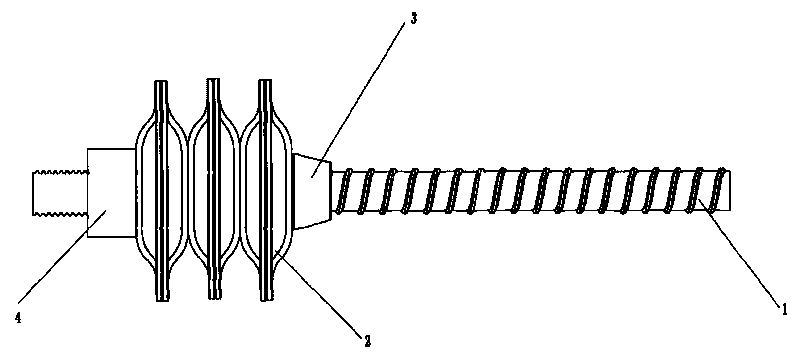 Displacement release type anchor head device