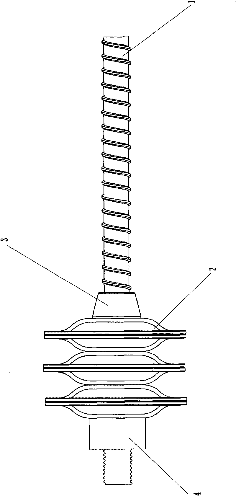 Displacement release type anchor head device