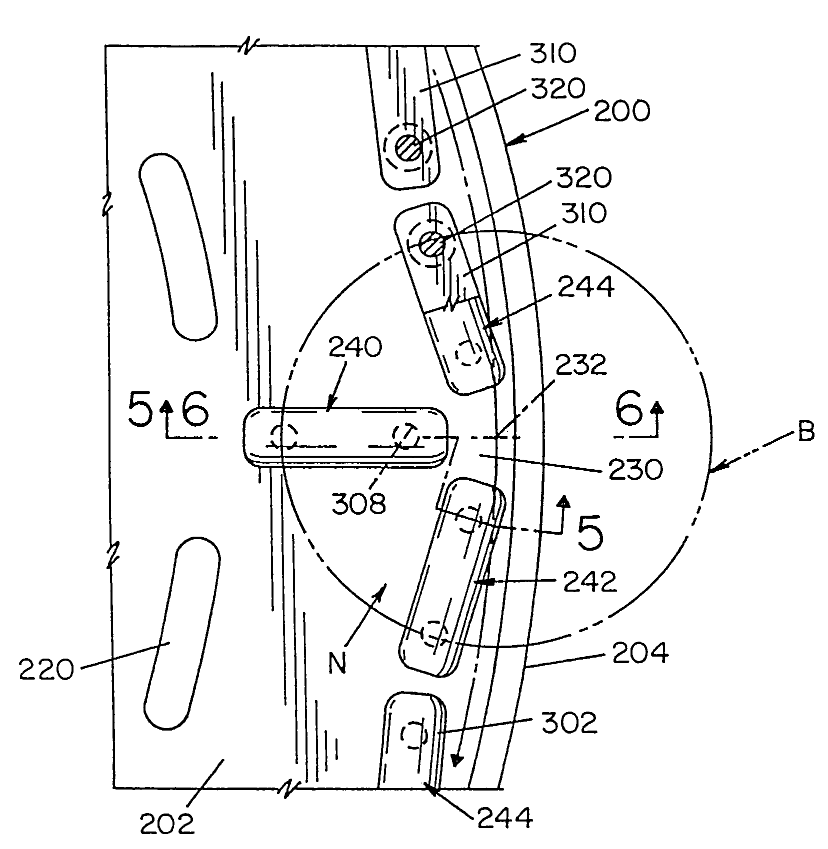 Anti-rotation wear plate for capping machine