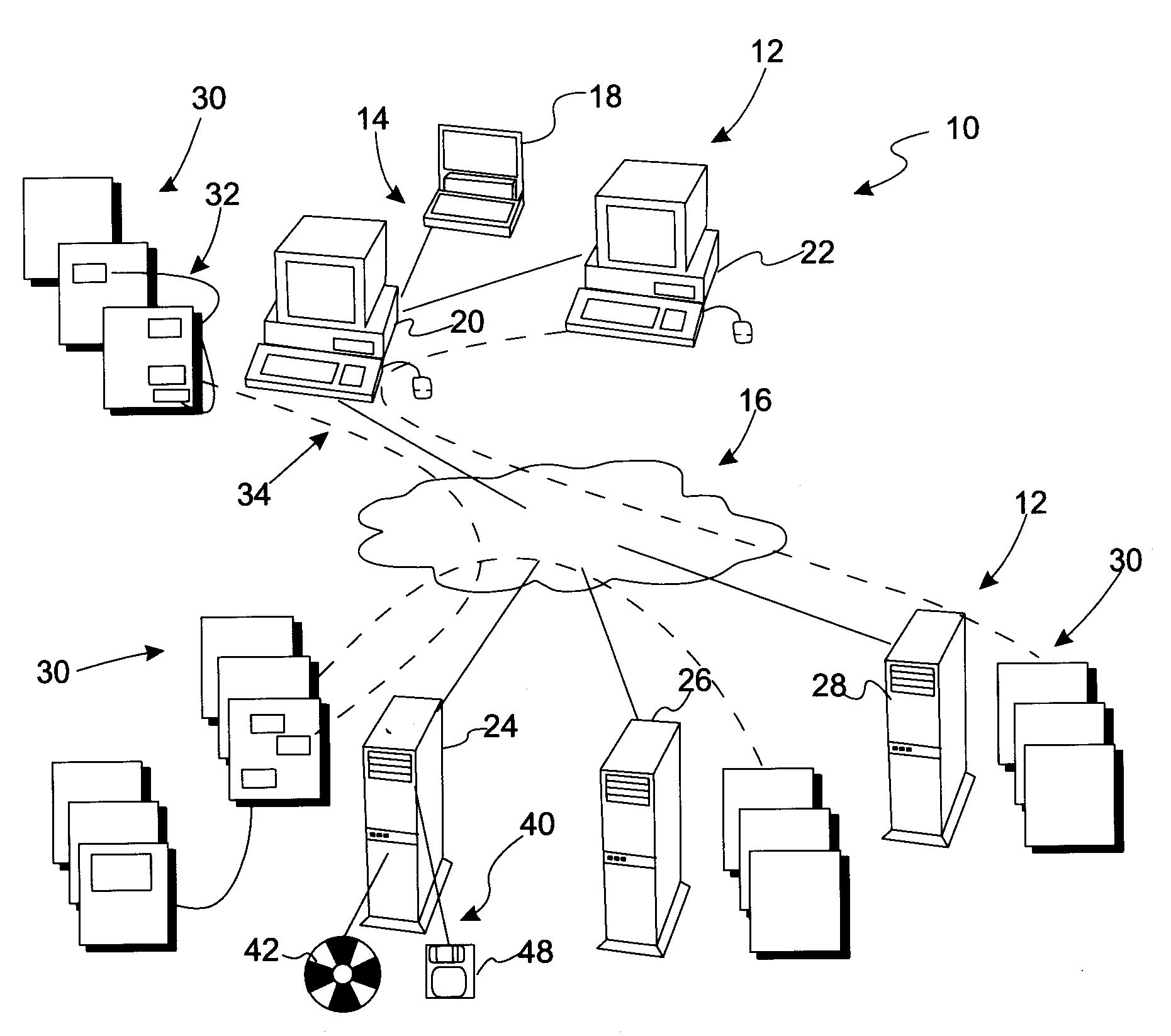 Link delivery for subsequent retrieval of networked information