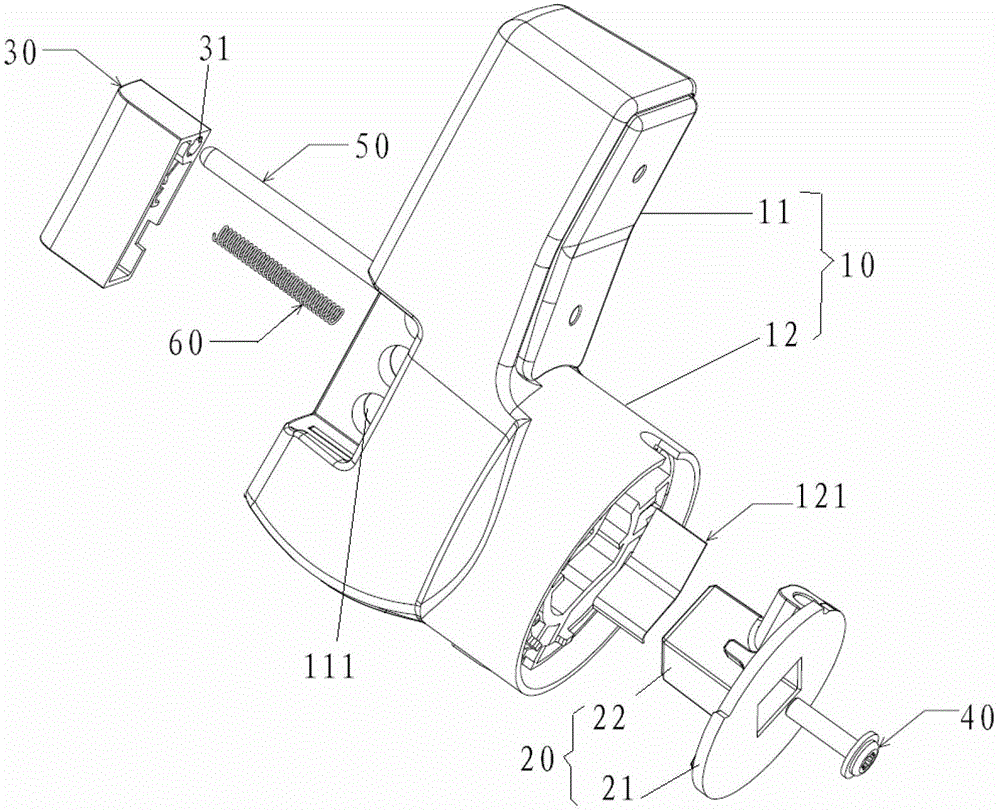 Handle with safe locking device and circuit breaker comprising the handle