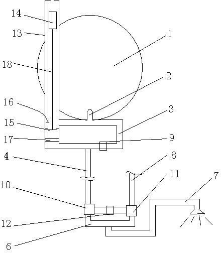 External automatic water feeding device of solar water heater