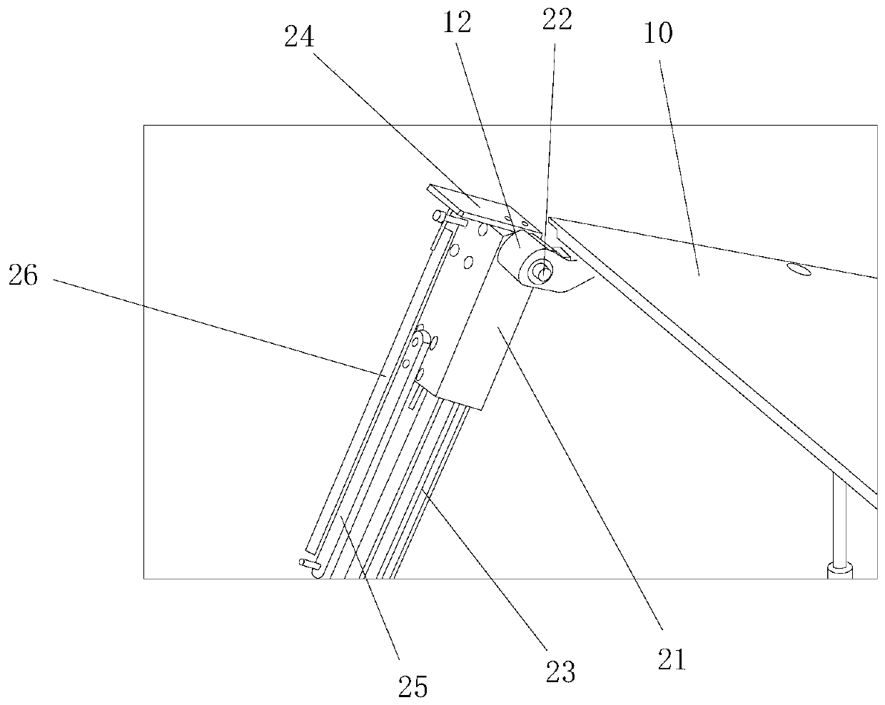 Cover plate operating mechanism and train operating console with same