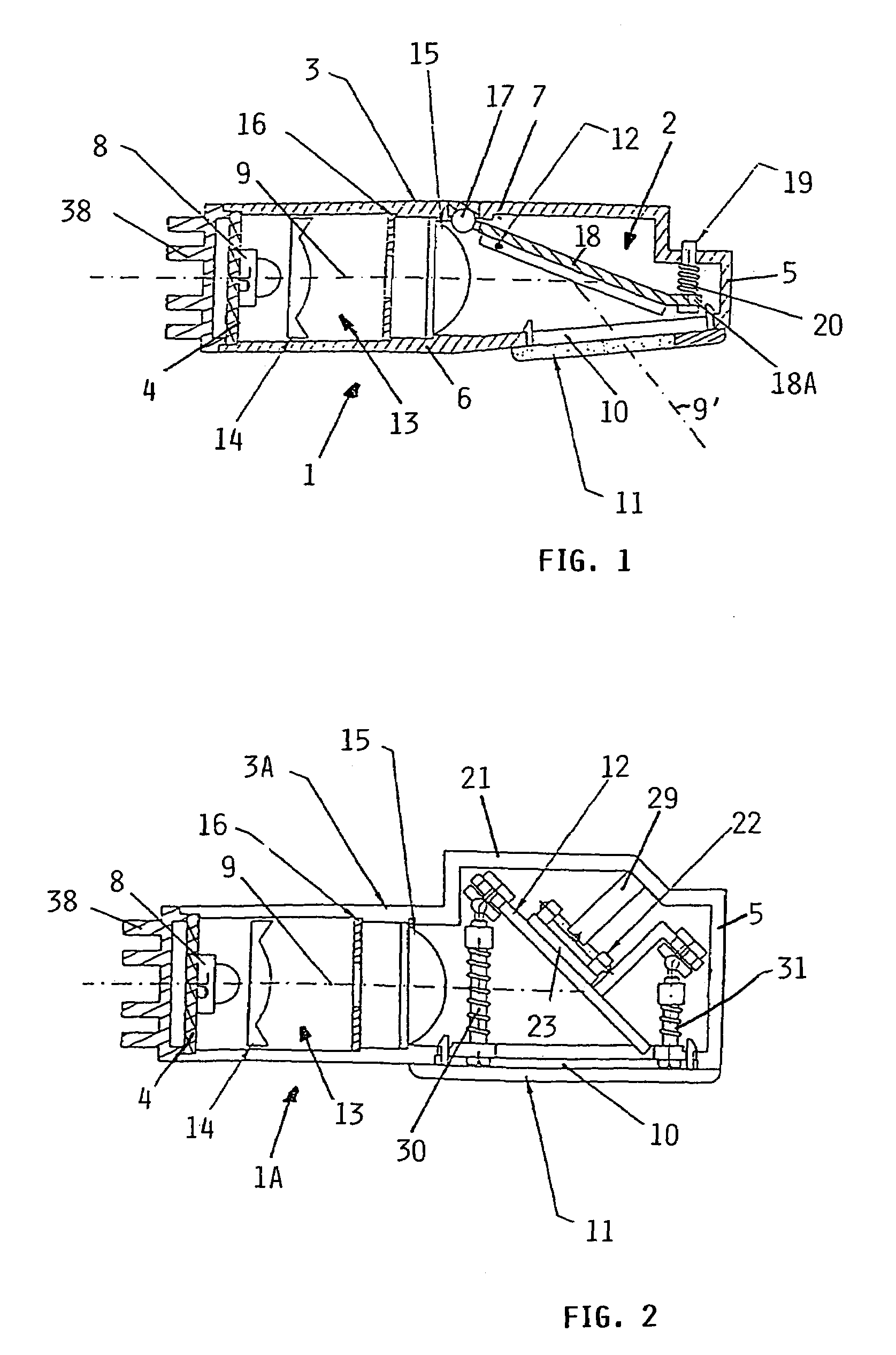 Reading lamp for aircraft cabins