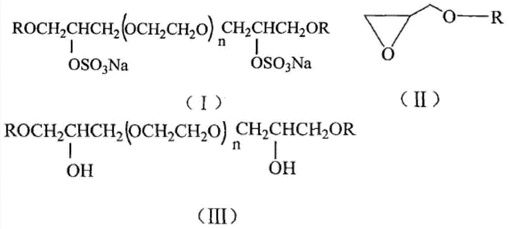 Dodecanol glucose gemini surfactant compound and preparation method thereof