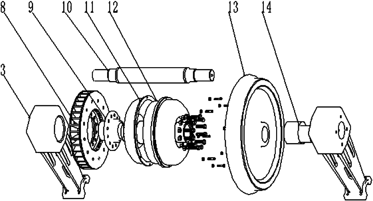 Hub type independent wheel bogie