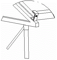 Combined solar photovoltaic support device for farmland and wasteland