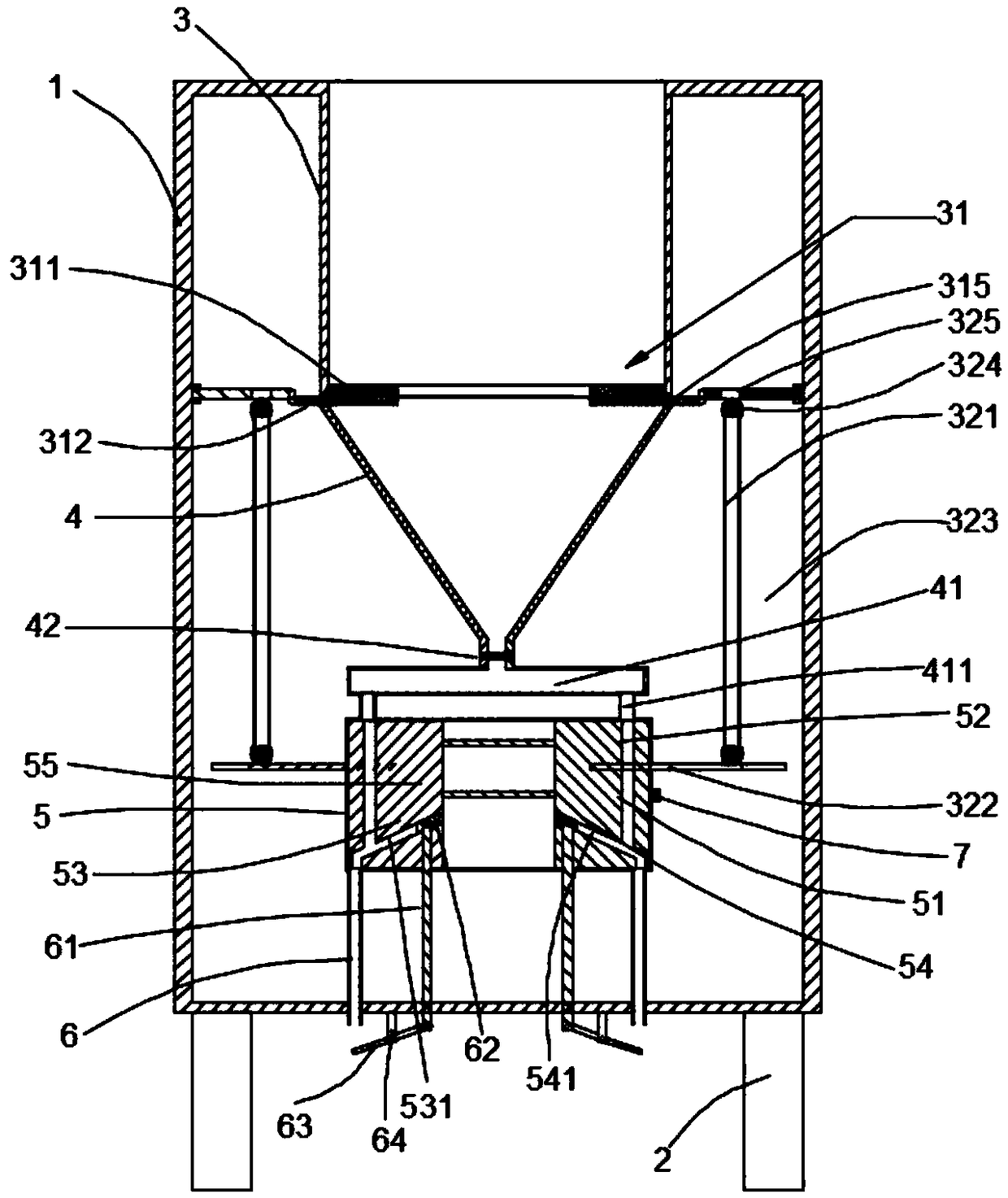 A flocculant sewage environmental protection treatment device