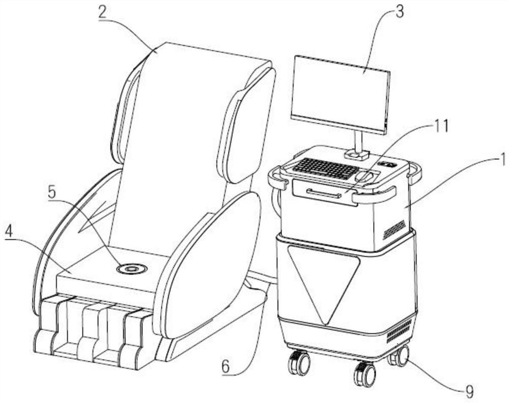 Pelvic floor magnetic therapy stimulation device matched with electro-therapeutic apparatus