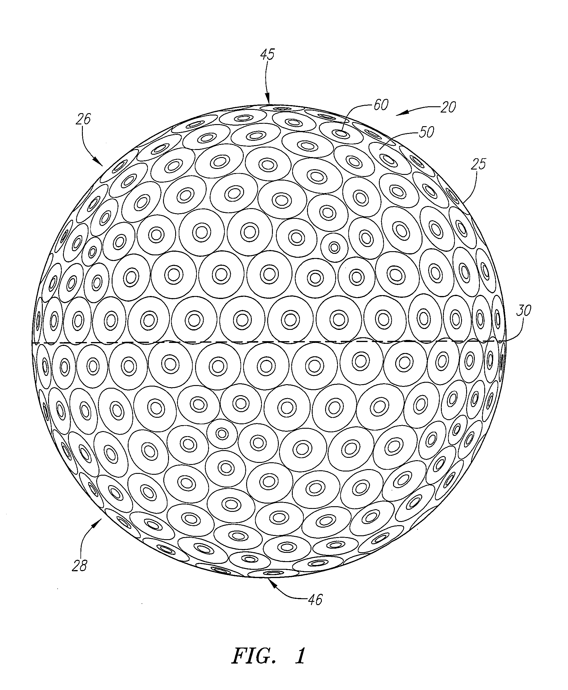 Dual dimple surface geometry for a golf ball