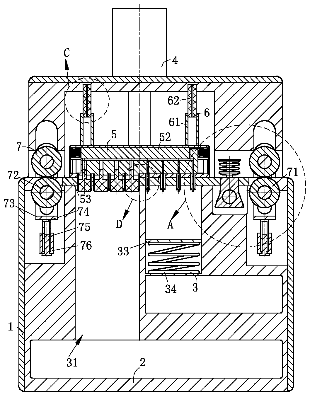 Stamping die for part production