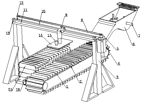 A solar tube palletizing device