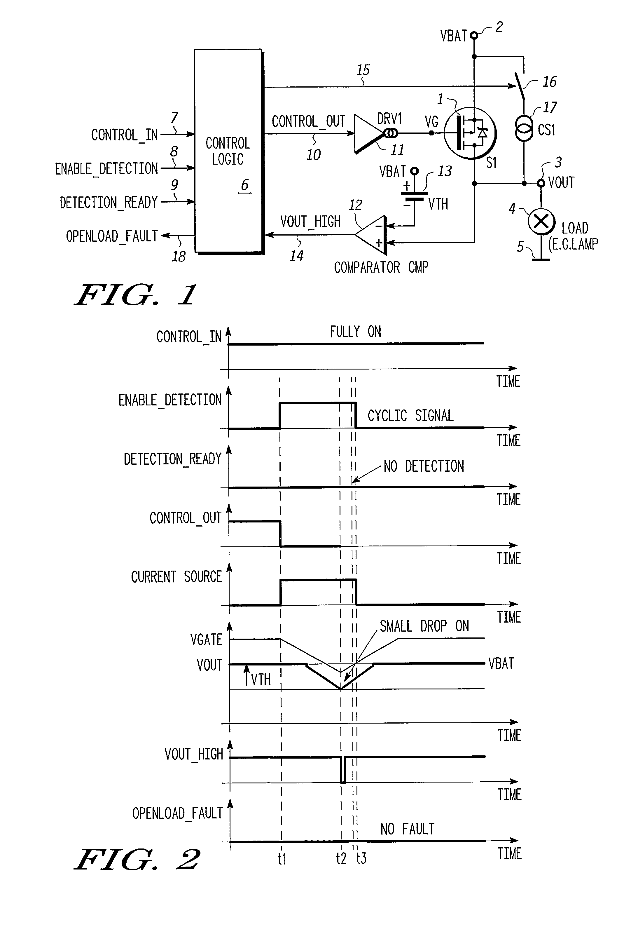 Power switching apparatus with open-load detection