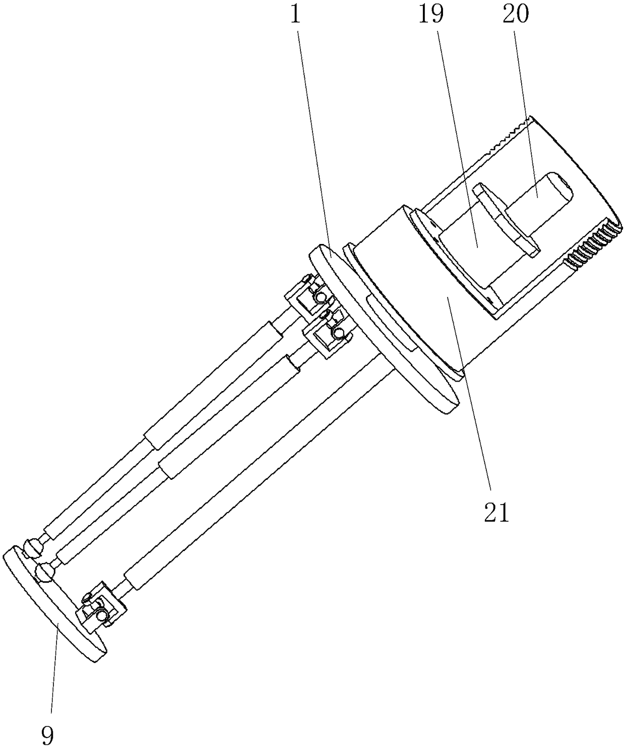 Serial-parallel artificial wrist joint with three degrees of freedom