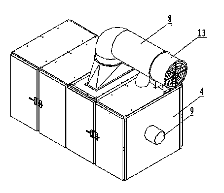 Sound reducing box of single-stage high-speed blower