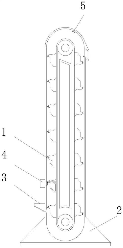 Bucket elevator hopper capable of preventing materials from scattering