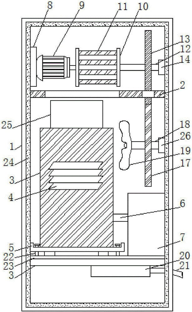 Electromagnetic shielding cabinet for indoor split type intelligent constant temperature air-conditioner