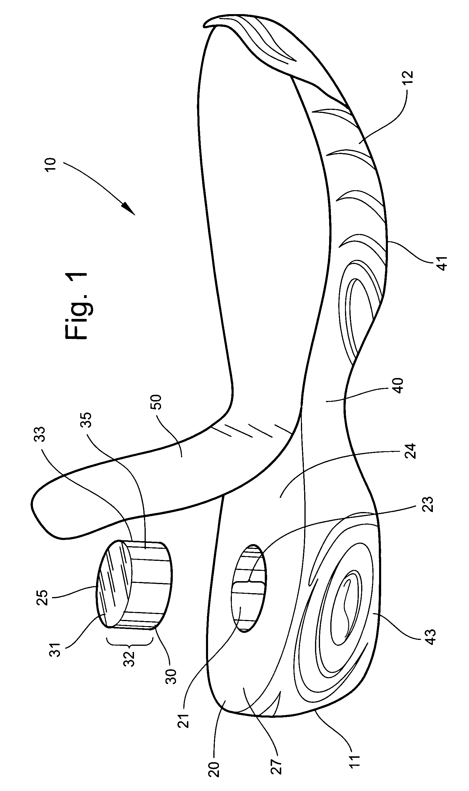 Footwear with display element