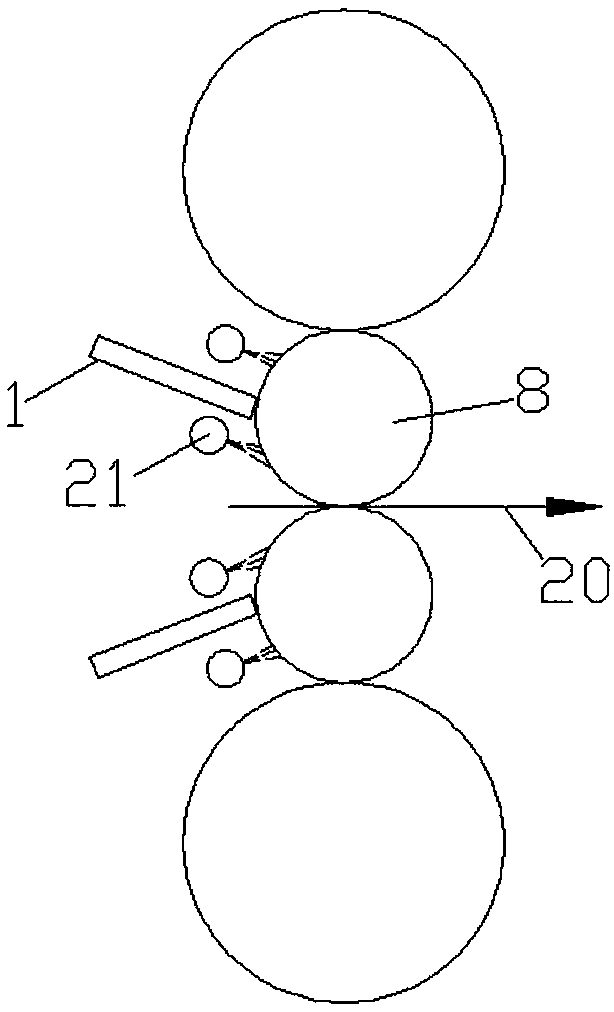 A hot-rolled work roll wiper and oil injection system and method