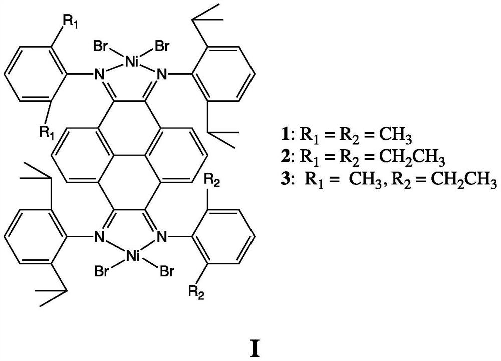 Dinuclear pyrene (α-diimine) nickel olefin catalyst and its preparation method and application