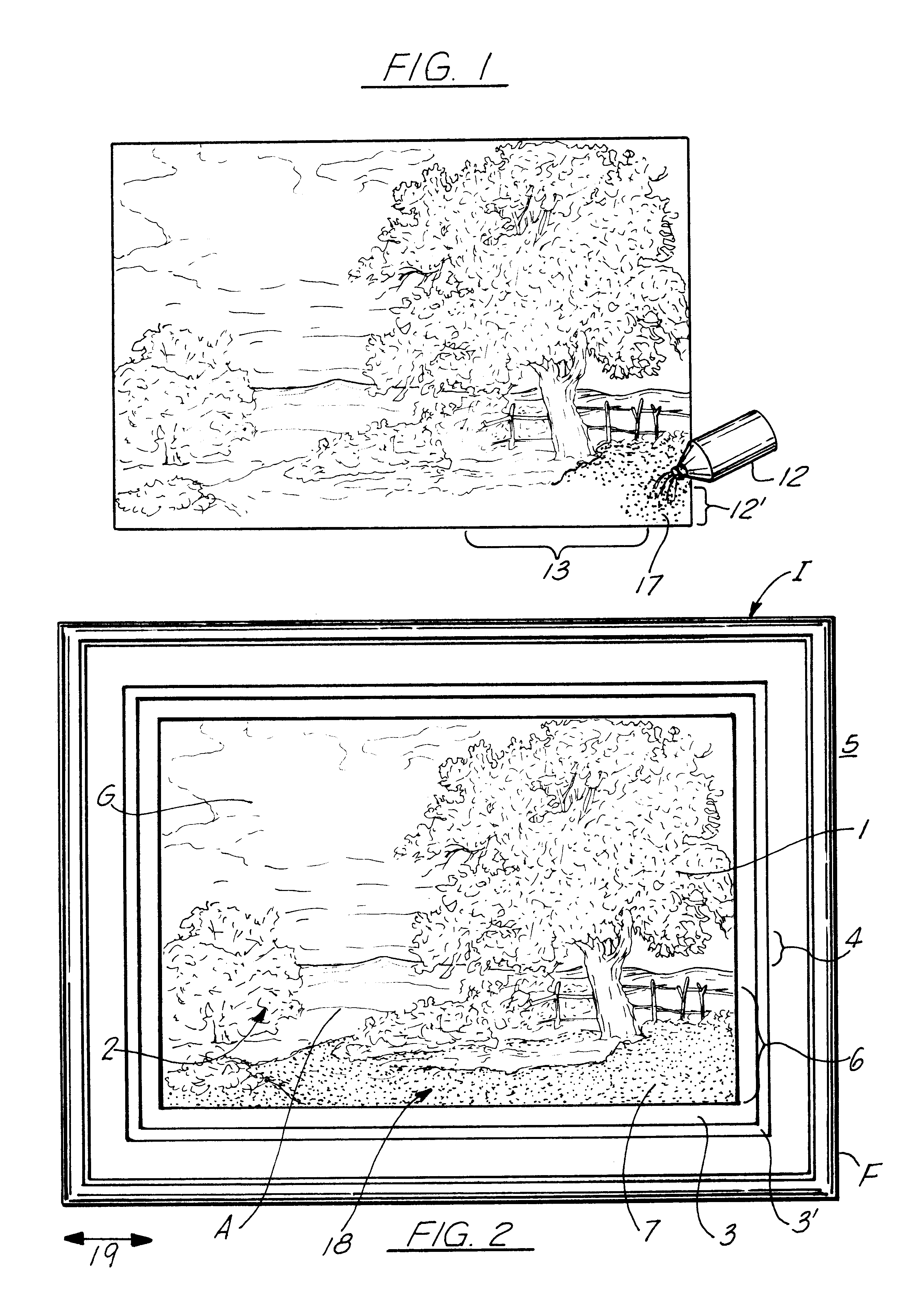 Cremated remains display upon a substrate system and method therefore