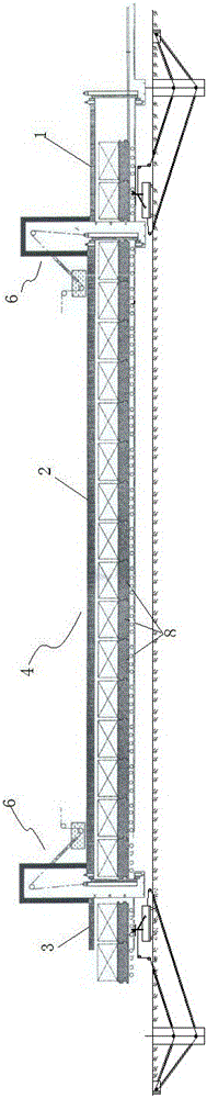 High-efficiency tunnel-type intermittent pyrolysis furnace