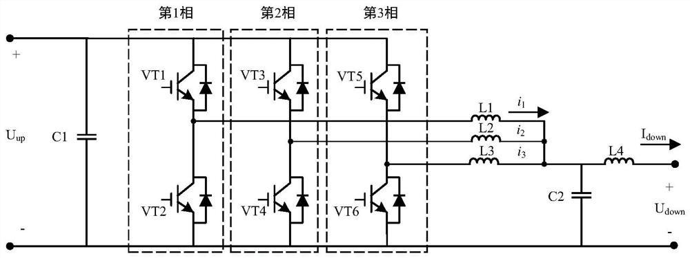 Multi-phase interleaving parallel DC-DC converter output current control method and system