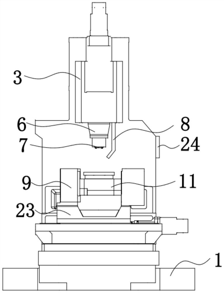 Device and method of high-precision five-axis linkage machining center and storage medium