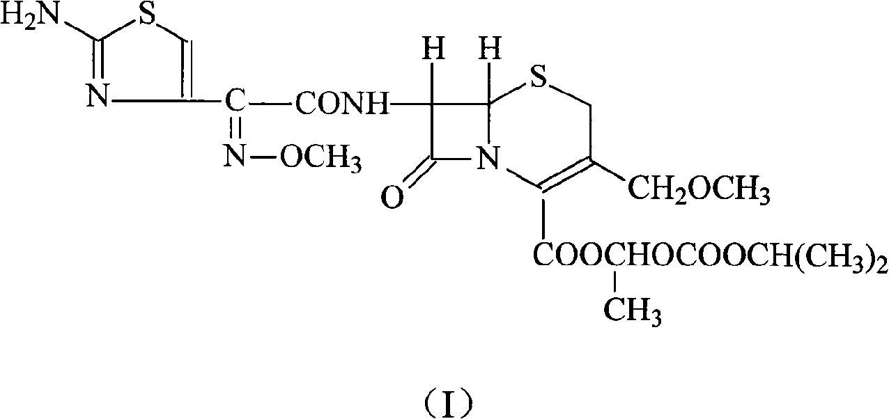 Cefpodoxime proxetil compound and preparation method thereof