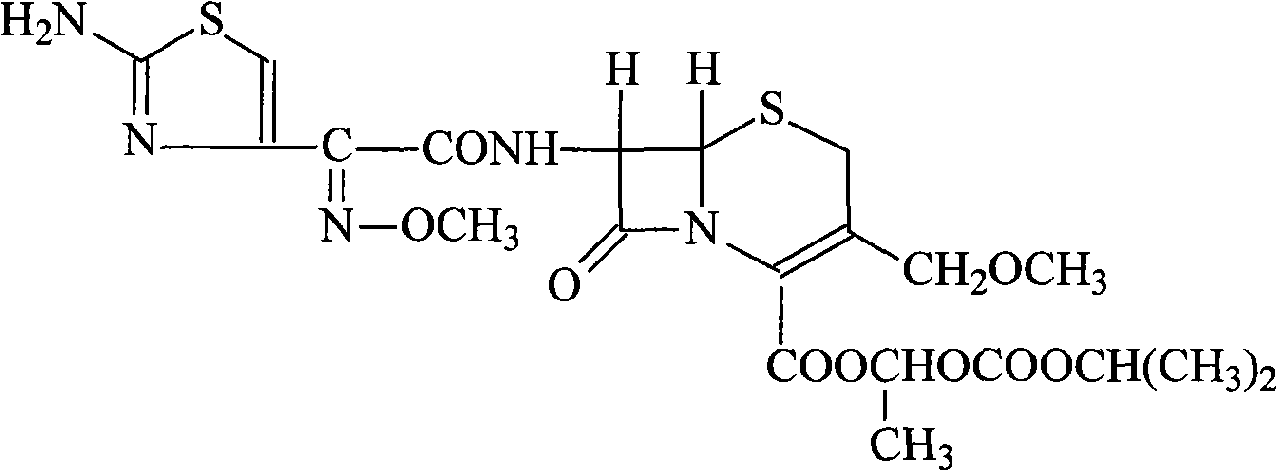 Cefpodoxime proxetil compound and preparation method thereof