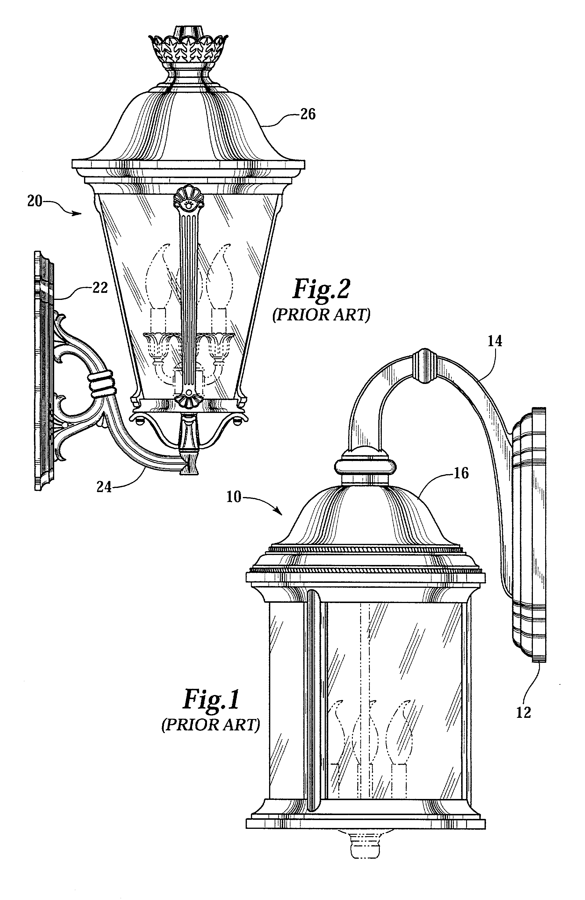 Lighting fixture with enclosed wiring