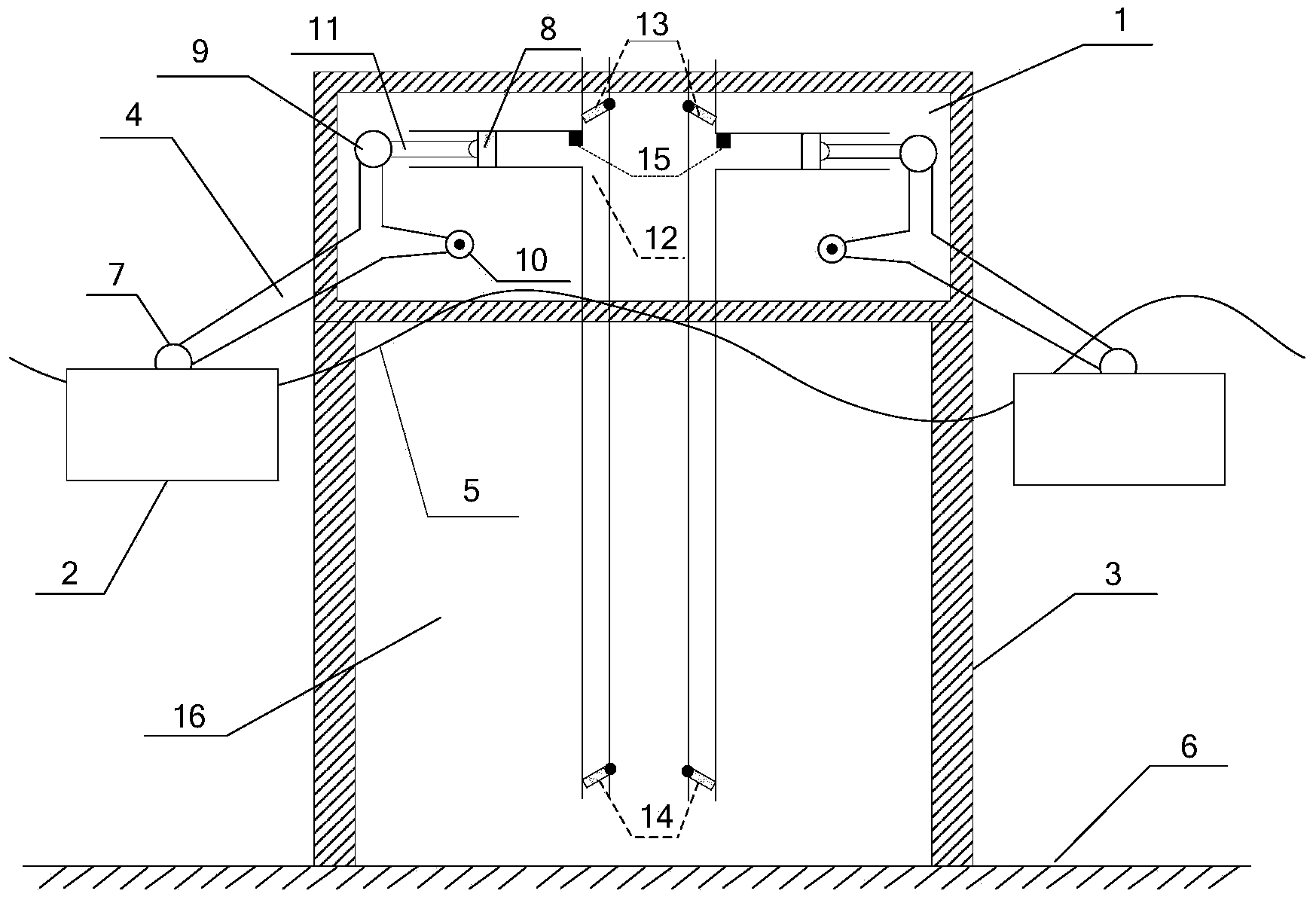 Wave energy oxygen supply device using multiple floaters
