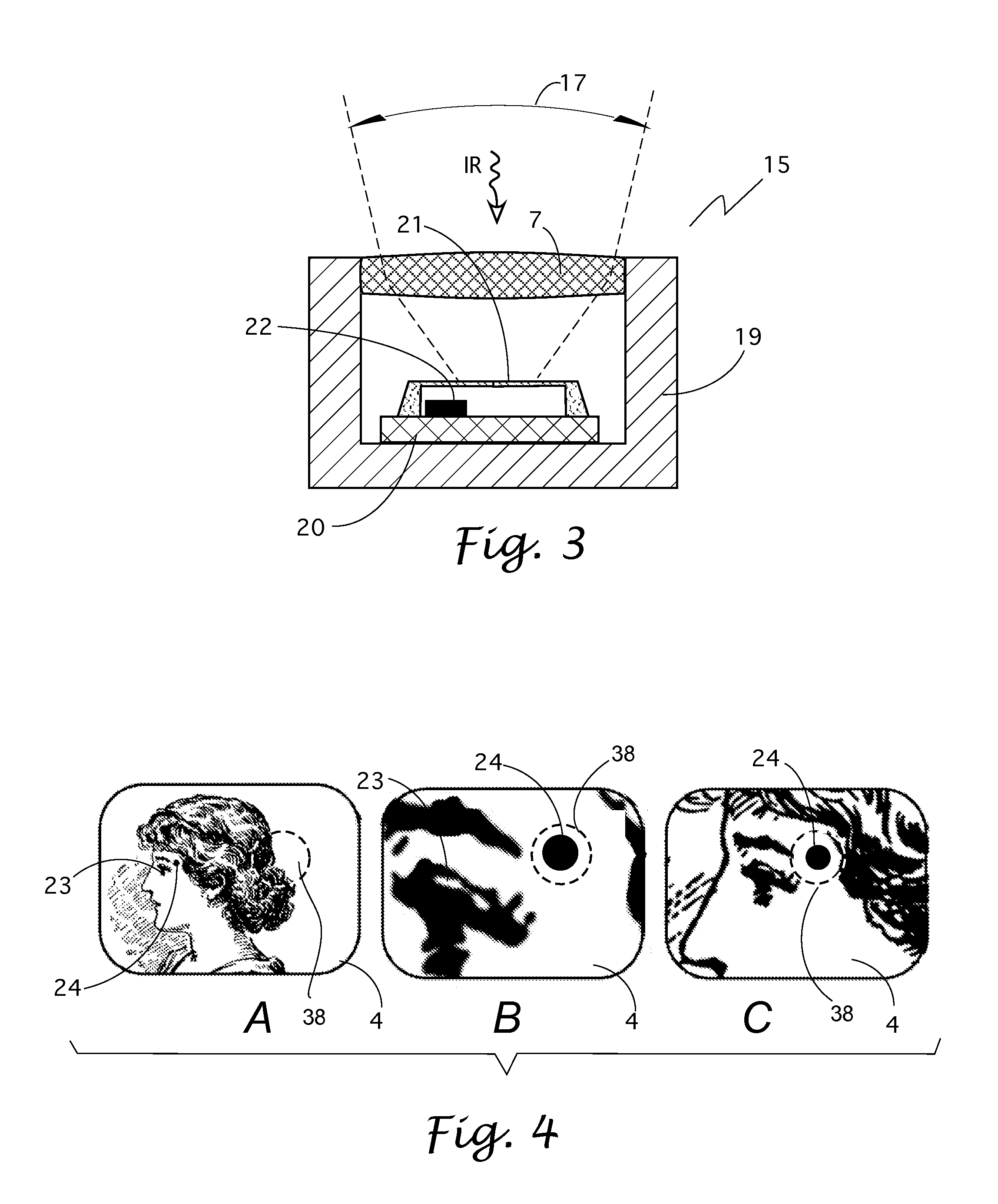 Mobile communication device with electromagnetic radiation sensors