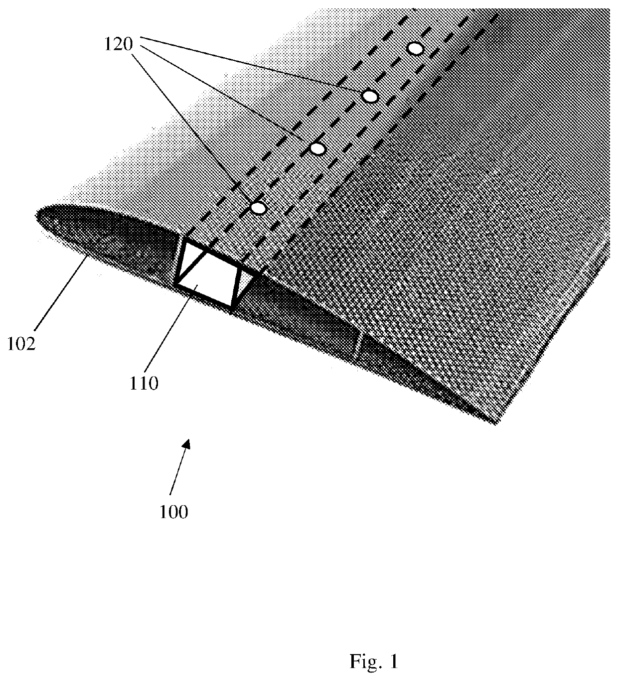 Airborne structure element with embedded metal beam